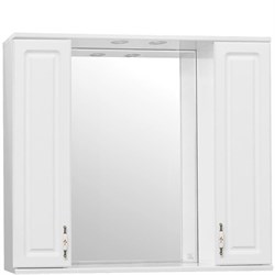 STYLE LINE Зеркальный шкаф Олеандр-2 90/С, белый ЛС-00000242 - фото 363323