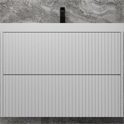 STYLE LINE Тумба подвесная "Стокгольм 80", Classic 80, (2 ящ.) белый рифленый софт, PUSH ЛС-00002315