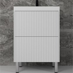 STYLE LINE Тумба напольная "Стокгольм 60", Classic 60, (2 ящ.) белый рифленый софт, PUSH ЛС-00002333 - фото 363648