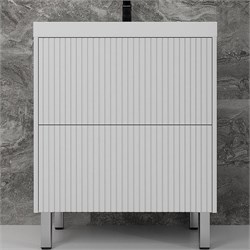 STYLE LINE Тумба напольная "Стокгольм 70", Classic 70, (2 ящ.) белый рифленый софт, PUSH ЛС-00002334