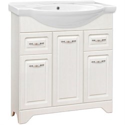 STYLE LINE Тумба с раковиной Style Line Олеандр-2 75 (2ящ.) под умывальник Байкал 75, рельеф пастель ЛС-00000200