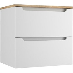 STYLE LINE Тумба подвесная "Бали 60" 2 ящика со столешницей БЕЛЫЙ СОФТ ЛС-00002337