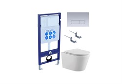 SET AQUATEK ВЕГА-1905-014 (рама AQUATEK Standard INS-0000012 с клавишей KDI-0000014 и крепежом KKI-0000002+унитаз ВЕГА AQ1905-00 с тонким сиденьем sc SET AQUATEK ВЕГА-1905-014