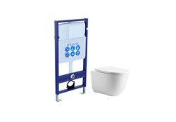 SET AQUATEK КЛАССИК T (рама AQUATEK Standard INS-0000012(без клавиши и крепежа)+унитаз КЛАССИК AQ1112T-00 TORNADO с тонким сиденьем soft-close SET AQUATEK КЛАССИК T