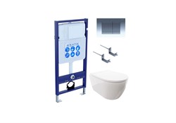 SET AQUATEK ПОЛАРИС (рама AQUATEK Standard INS-0000012+унитаз ПОЛАРИС AQ0700-00 с тонким сиденьем soft-close+ крепеж KKI-0000002 +панель KDI-0000010) SET AQUATEK ПОЛАРИС-010 4в1