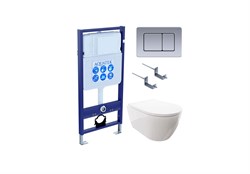 SET AQUATEK ПОЛАРИС (рама AQUATEK Standard INS-0000012+унитаз ПОЛАРИС AQ0700-00 с тонким сиденьем soft-close+ крепеж KKI-0000002 +панель KDI-0000032) SET AQUATEK ПОЛАРИС-032 4в1