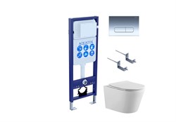 SET AQUATEK ВЕГА-1905-016 INS-17 (рама Standard INS-0000017 с клавишей KDI-0000016 и крепежом KKI-0000002+унитаз ВЕГА AQ1905-00 с тонким сиденьем sc SET ВЕГА-1905-016 INS-17