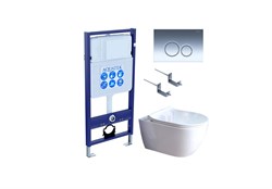 SET AQUATEK ПОЛАРИС (рама AQUATEK Standard INS-0000012+унитаз ПОЛАРИС AQ0700-01 с тонким сиденьем soft-close+ крепеж KKI-0000002 +панель KDI-0000018) SET AQUATEK ПОЛАРИС 01-018 4в1