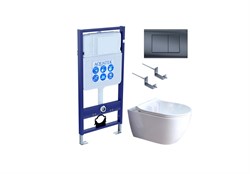 SET AQUATEK ПОЛАРИС (рама AQUATEK Standard INS-0000012+унитаз ПОЛАРИС AQ0700-01 с тонким сиденьем soft-close+ крепеж KKI-0000002 +панель KDI-0000033) SET AQUATEK ПОЛАРИС-01-033 4в1