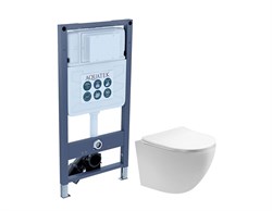 SET AQUATEK ЕВРОПА (рама AQUATEK Standard INSP-0000001 (без клавиши и крепежа)+унитаз ЕВРОПА AQ1900T-00 с тонким сиденьем soft-close SET AQUATEK ЕВРОПА-INSP01