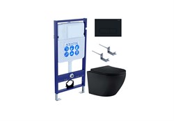 SET AQUATEK ЕВРОПА MB-017 4в1 (рама AQUATEK Standard INS-0000012+KKI-0000002+KDI-0000017+унитаз ЕВРОПА AQ1901-MB с тонким сиденьем soft-close) SET AQUATEK ЕВРОПА MB-017 4в1