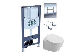 SET AQUATEK СИРИУС PNN-02 (рама INSP-0000002+крепёжKKI-0000002+ клавиша PNN-0000002 + унитаз AQ1582T-00 СИРИУС TORNADO с тонким сиденьем soft-close) SET AQUATEK СИРИУС PNN-02 4в1