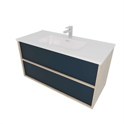 AQUATEK Комплект мебели: Тумба ЛИБРА с раковиной 100см, 2 ящика с системой push-to-open, корпус дерево,цвет фасадов серый мат AQ66100-DO-MG