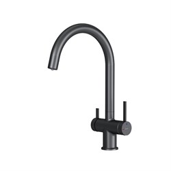 AM.PM Func Смеситель для кухни с C-изливом с каналом для питьевой воды, черный F8F07722