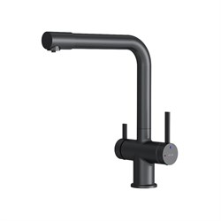 AM.PM Func Смеситель для кухни с L-изливом с каналом для питьевой воды, черный F8F05722