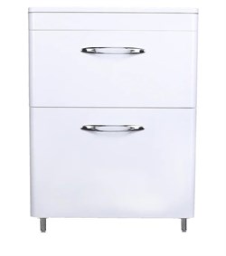 STYLE LINE El Fante Kara El Fante Тумба напольная "Каре 60" (2 ящ.) Люкс белая, PLUS СС-00002265