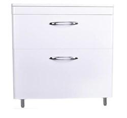 STYLE LINE El Fante Kara El Fante Тумба напольная "Каре 80" (2 ящ.) Люкс белая, PLUS СС-00002267