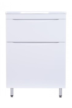 STYLE LINE El Fante Bergamo El Fante Тумба напольная "Бергамо мини 60" (2 ящ.) Люкс антискрейтч белый, PLUS СС-00002307