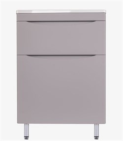 STYLE LINE El Fante Bergamo El Fante Тумба напольная "Бергамо мини 60" (2 ящ.) Люкс антискрейтч серый, PLUS СС-00002309