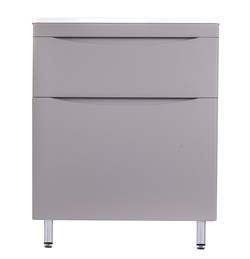 STYLE LINE El Fante Bergamo El Fante Тумба напольная "Бергамо мини 70" (2 ящ.) Люкс антискрейтч серый, PLUS СС-00002312