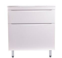 STYLE LINE El Fante Bergamo El Fante Тумба напольная "Бергамо мини 80" (2 ящ.) Люкс антискрейтч белый, PLUS СС-00002314