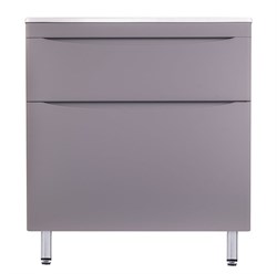 STYLE LINE El Fante Bergamo El Fante Тумба напольная "Бергамо мини 80" (2 ящ.) Люкс антискрейтч серый, PLUS СС-00002315