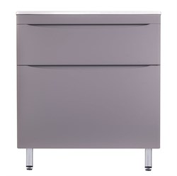 STYLE LINE El Fante Bergamo El Fante Тумба напольная "Бергамо мини 90" (2 ящ.) Люкс антискрейтч серый, PLUS СС-00002362