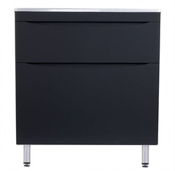 STYLE LINE El Fante Bergamo El Fante Тумба напольная "Бергамо мини 90" (2 ящ.) Люкс антискрейтч черный, PLUS СС-00002363