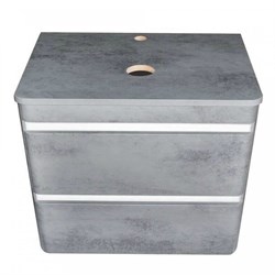 STYLE LINE El Fante Atlantica El Fante Тумба подвесная "Атлантика 80", Люкс бетон темный, (2 ящ.), со столешницей МДФ, PLUS СС-00002283
