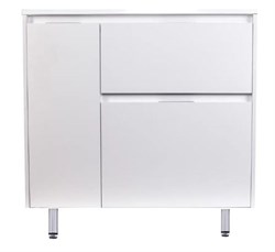 STYLE LINE El Fante Barcelona El Fante Тумба напольная "Барселона 90" правая (2 ящ.) с выкатной корзиной, Люкс белая, Plus СС-00002280