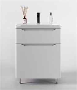 STYLE LINE El Fante Marella El Fante Тумба напольная "Марелла 60" (2 ящ.) Люкс антискрейтч белый матовый, PLUS СС-00002395