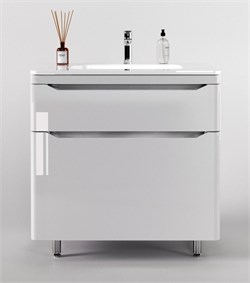 STYLE LINE El Fante Marella El Fante Тумба напольная "Марелла 80" (2 ящ.) Люкс антискрейтч белый глянец, PLUS СС-00002402