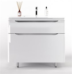 STYLE LINE El Fante Marella El Fante Тумба напольная "Марелла 90" (2 ящ.) Люкс антискрейтч белый глянец, PLUS СС-00002417