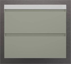 STYLE LINE Тумба подвесная "Манхэттен 70" ЭМАЛЬ под ASTI 70 2 ящика PLUS олива ЛС-00002364