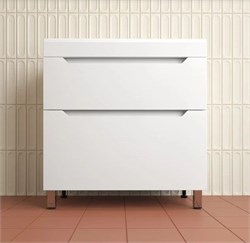 STYLE LINE Тумба напольная "Остин" под раковину Фортуна 80 2 ящ белый эмаль PLUS ЛС-00002393