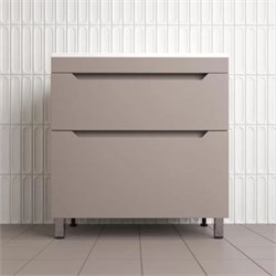 STYLE LINE Тумба напольная "Остин" под раковину Фортуна 80 2 ящ тауп темный эмаль PLUS ЛС-00002398