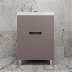 STYLE LINE Тумба напольная "Матис 60" под ASTI 60 (2 ящика), ТАУП ТЁМНЫЙ, ЭМАЛЬ ЛС-00002433