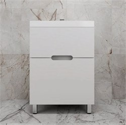 STYLE LINE Тумба напольная "Матис 60" под ASTI 60 (2 ящика), Белый матовый, ЭМАЛЬ ЛС-00002441