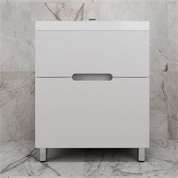 STYLE LINE Тумба напольная "Матис 70" под ASTI 70 (2 ящика), Белый матовый, ЭМАЛЬ ЛС-00002442