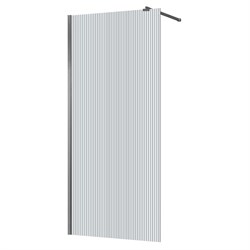 AZARIO Душевая перегородка Walk-in 1200х1950 рифленое стекло 8 мм, профиль графит матовый (AZ-251-120-MGR-CRF) AZ-251-120-MGR-CRF