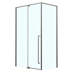 AZARIO Душевое ограждение распашное MALE 900х900х1950 прозрачное стекло 6 мм, профиль графит матовый (AZ-J50-90-MGR-CL) AZ-J50-90-MGR-CL