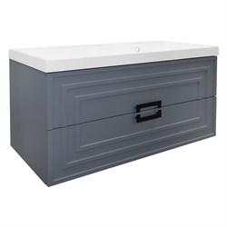 AZARIO Комплект Тумба ARMARIO 100/2 1000х450х585 подвесная, с раковиной CLASSIK 100, серый матовый (CS00096972) CS00096972