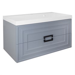 AZARIO Комплект Тумба ARMARIO 90/2 900х450х585 подвесная, с раковиной CLASSIK 90, серый матовый (CS00097017) CS00097017
