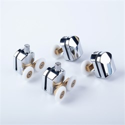 IDDIS Ролики 2 верхних, 2 нижних двойные, D=23 мм хром, стекло 4 мм (966D23C4DZ) 966D23C4DZ