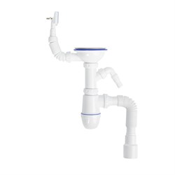 IDDIS Сифон для мойки с выпуском 3 1/2 с переливом и и отводом Kitchen Line (S11UPS0i84) S11UPS0i84