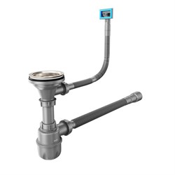 IDDIS Сифон бутылочный Optima Home 3.1/2x40мм, с выпуском, гофротрубой и переливом (900CVG0P10VD) 900CVG0P10VD