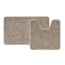 IDDIS Набор ковриков для ванной комнаты, 50х80 + 50х50, микрофибра, светло-коричневый, , BSET07Mi13 BSET07Mi13