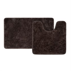 IDDIS Набор ковриков для ванной комнаты, 50х80 + 50х50, микрофибра, темно--коричневый, , BSET08Mi13 BSET08Mi13