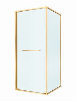 CEZARES Lux Душевой уголок квадратный двери раздвижные размер 90x90 см, цвет профиль - золото брашированное / стекло - прозрачное LUX-A-FS-1-90-C-BORO