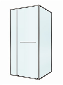 CEZARES Lux Душевой уголок прямоугольный двери раздвижные размер 100x90 см, цвет профиль - оружейная сталь / стекло - прозрачное LUX-AH-FS-11-100/90-C-GM